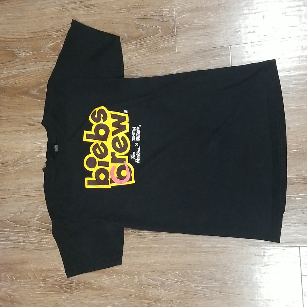(M) M&O Gold Tim Hortons x Justin Bieber Beib's Brew Graphic Logo 100% Cotton